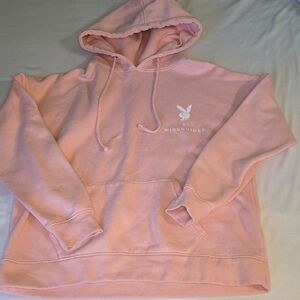 Missguided Blush Pink Hoodie with  Play Boy Bunny Logo